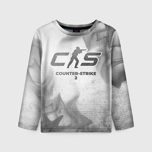 Детский лонгслив Counter-Strike 2 - white gradient / 3D-принт – фото 1
