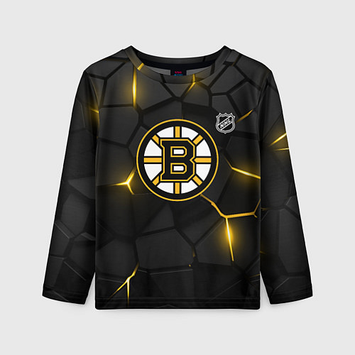 Детский лонгслив Бостон Брюинз - плиты с подсветкой / 3D-принт – фото 1