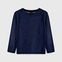 Лонгслив детский Туманный чёрно-синий пятнистый, цвет: 3D-принт