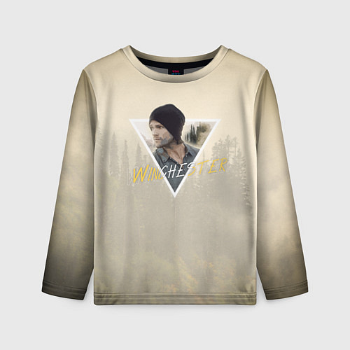 Детский лонгслив Sam winchester - supernatural / 3D-принт – фото 1