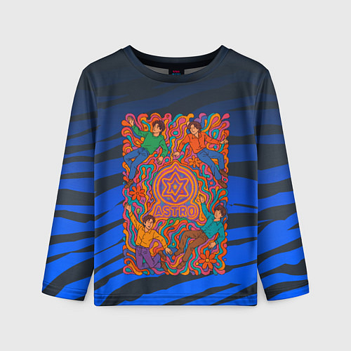 Детский лонгслив Astro психоделика / 3D-принт – фото 1