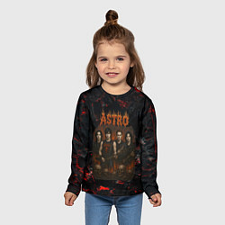 Лонгслив детский Astro в стиле хэви-метал, цвет: 3D-принт — фото 2