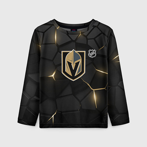 Детский лонгслив Вегас Голден Найтс - НХЛ хоккей / 3D-принт – фото 1