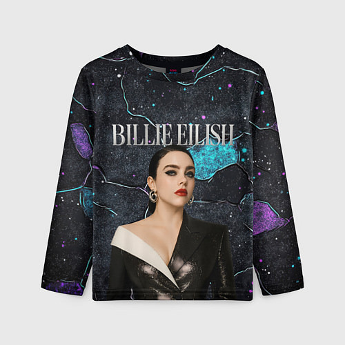 Детский лонгслив Билли Айлиш в деловом костюме / 3D-принт – фото 1