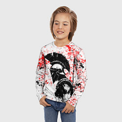 Лонгслив детский Воин Спарты, цвет: 3D-принт — фото 2