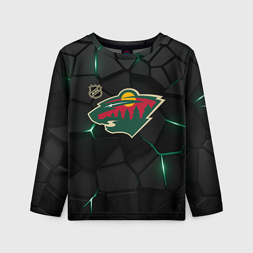 Детский лонгслив Миннесота Уайлд - плиты с подсветкой / 3D-принт – фото 1