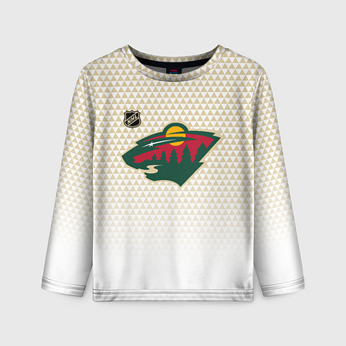 Детский лонгслив Миннесота Уайлд - белый градиент / 3D-принт – фото 1