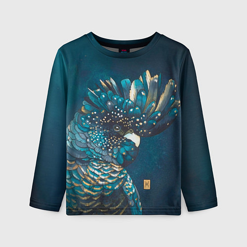 Детский лонгслив Попугай акварельный - big picture / 3D-принт – фото 1