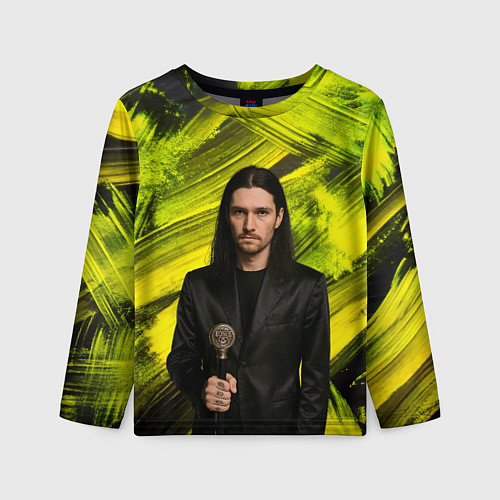 Детский лонгслив Bones держит трость / 3D-принт – фото 1