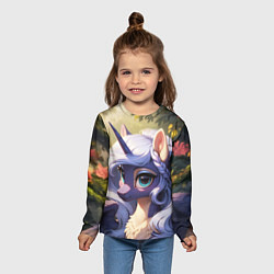 Лонгслив детский Принцесса пони - Мой Маленький Пони, цвет: 3D-принт — фото 2