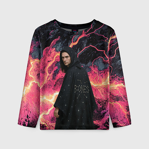 Детский лонгслив Bones в мантии со звездами / 3D-принт – фото 1