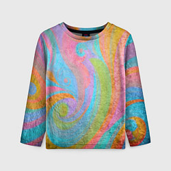 Детский лонгслив Абстракция - multicolored curves