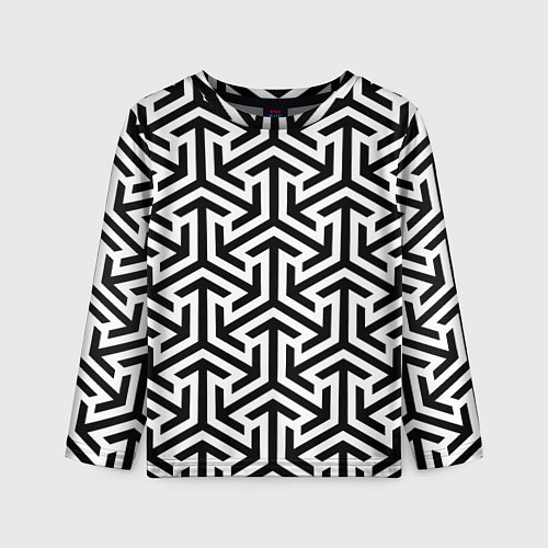 Детский лонгслив Кубическая абстракция / 3D-принт – фото 1