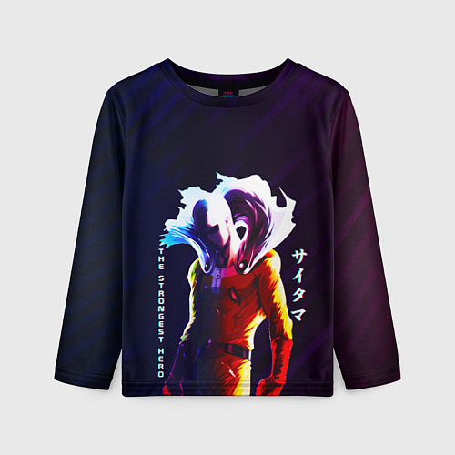 Детский лонгслив Anime OPM Saitama The Strongest Hero / 3D-принт – фото 1