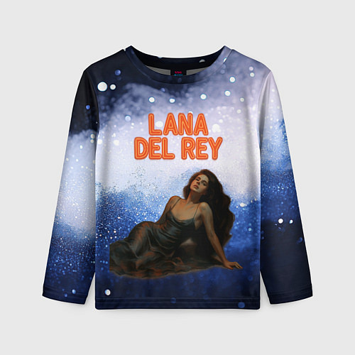 Детский лонгслив Lana Del Rey лежит / 3D-принт – фото 1