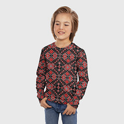 Лонгслив детский Традиционная вышивка - орнамент, цвет: 3D-принт — фото 2