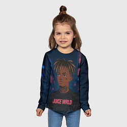 Лонгслив детский Juice WRLD - Неоновый аниме арт, цвет: 3D-принт — фото 2