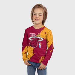 Лонгслив детский Майами Хит - разлитая краска, цвет: 3D-принт — фото 2