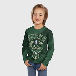 Лонгслив детский Милуоки Бакс - цвета команды, цвет: 3D-принт — фото 2