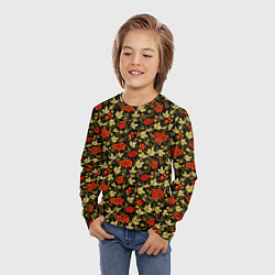 Лонгслив детский Традиционный русский узор, цвет: 3D-принт — фото 2