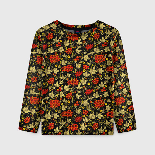 Детский лонгслив Традиционный русский узор / 3D-принт – фото 1