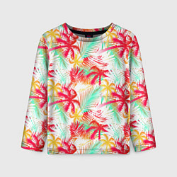 Детский лонгслив Palm red yellow