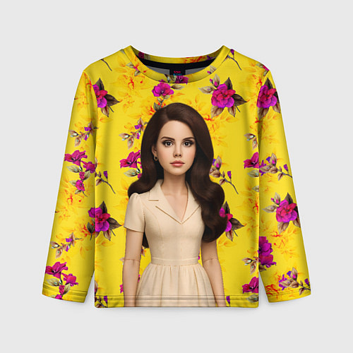Детский лонгслив Lana Del Rey образ куклы / 3D-принт – фото 1