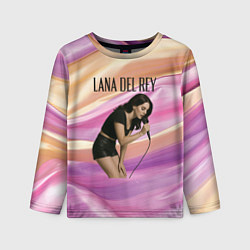 Лонгслив детский Lana Del Rey поет в микрофон, цвет: 3D-принт