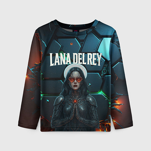 Детский лонгслив Lana Del Rey в стиле киберпанка / 3D-принт – фото 1