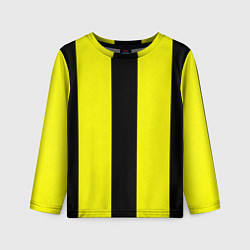 Детский лонгслив Color yellow black line