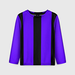 Лонгслив детский Color purple black stripes, цвет: 3D-принт