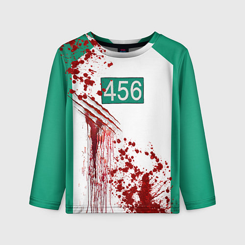 Детский лонгслив Кровавая форма игрока 456 из игры в кальмара / 3D-принт – фото 1