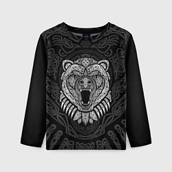 Лонгслив детский Медведь в кельтских узорах, цвет: 3D-принт