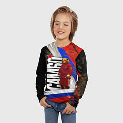 Лонгслив детский Медведь - Россия самбо, цвет: 3D-принт — фото 2