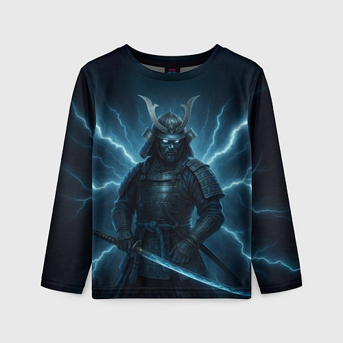 Детский лонгслив Электросамурай / 3D-принт – фото 1