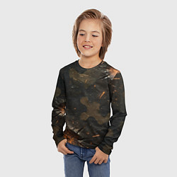 Лонгслив детский Камуфляж со следами от пуль, цвет: 3D-принт — фото 2