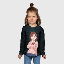 Лонгслив детский Испуганная Сиратори Айра, цвет: 3D-принт — фото 2