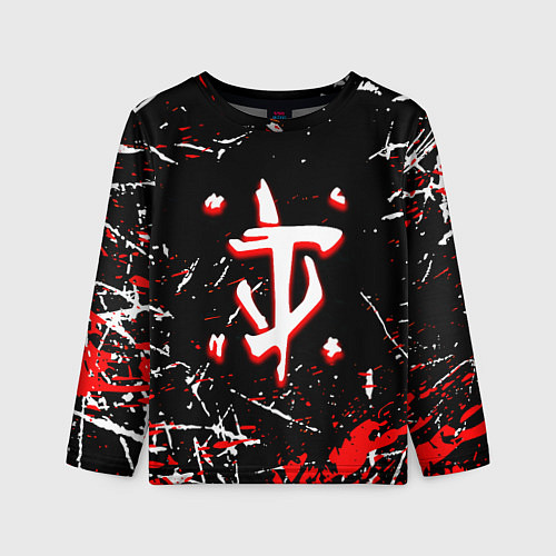 Детский лонгслив Doom краски штрихи / 3D-принт – фото 1