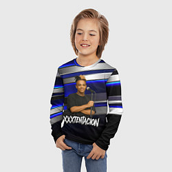 Лонгслив детский XXXTentacion с микрофоном довольный, цвет: 3D-принт — фото 2