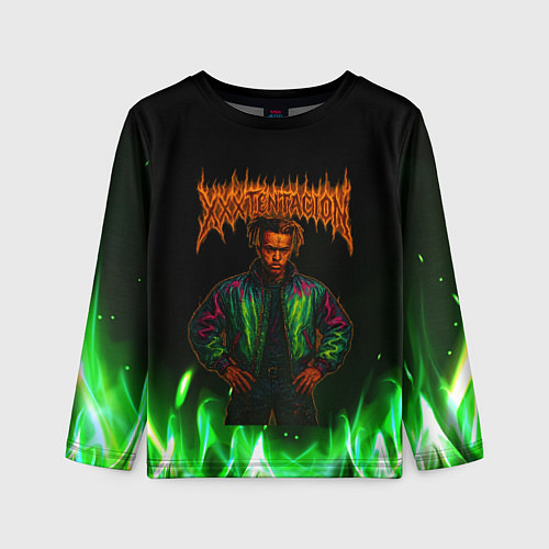 Детский лонгслив XXXTentacion hardcore / 3D-принт – фото 1