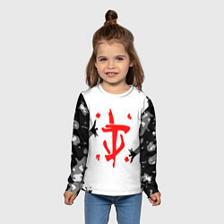 Лонгслив детский Doom лого камуфляж текстура, цвет: 3D-принт — фото 2