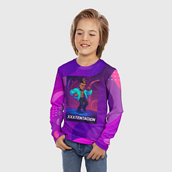 Лонгслив детский XXXTentacion танцует в стиле 80х, цвет: 3D-принт — фото 2