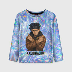 Лонгслив детский XXXTentacion - скрещенные руки, цвет: 3D-принт