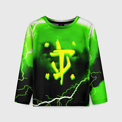 Лонгслив детский Doom шторм кислотное лого, цвет: 3D-принт