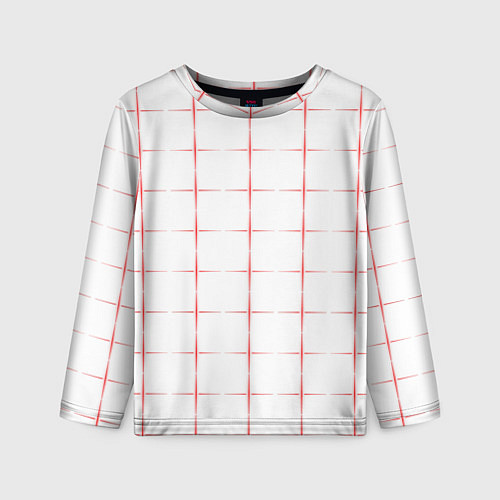 Детский лонгслив Color white red crosses / 3D-принт – фото 1