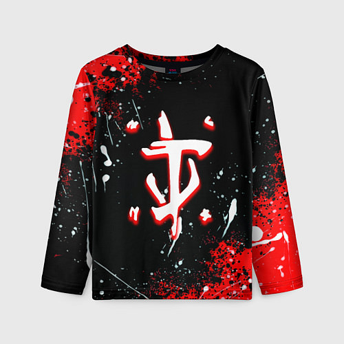 Детский лонгслив Doom краски абстракция / 3D-принт – фото 1