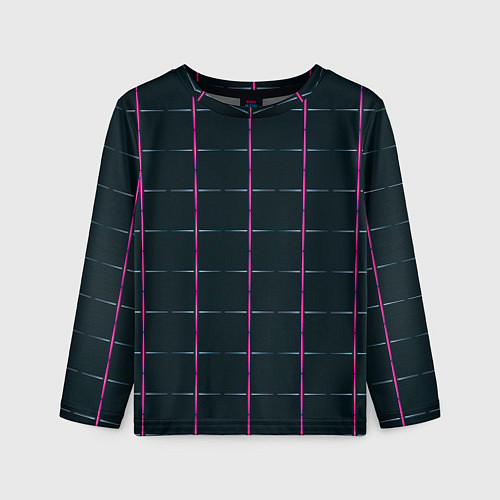 Детский лонгслив Color black stripes / 3D-принт – фото 1