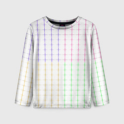 Детский лонгслив Color white multicolored stripes