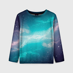 Лонгслив детский Галактическое сияние небес, цвет: 3D-принт