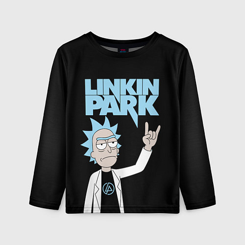 Детский лонгслив Linkin Park и Рик Санчес из Рик и Морти / 3D-принт – фото 1
